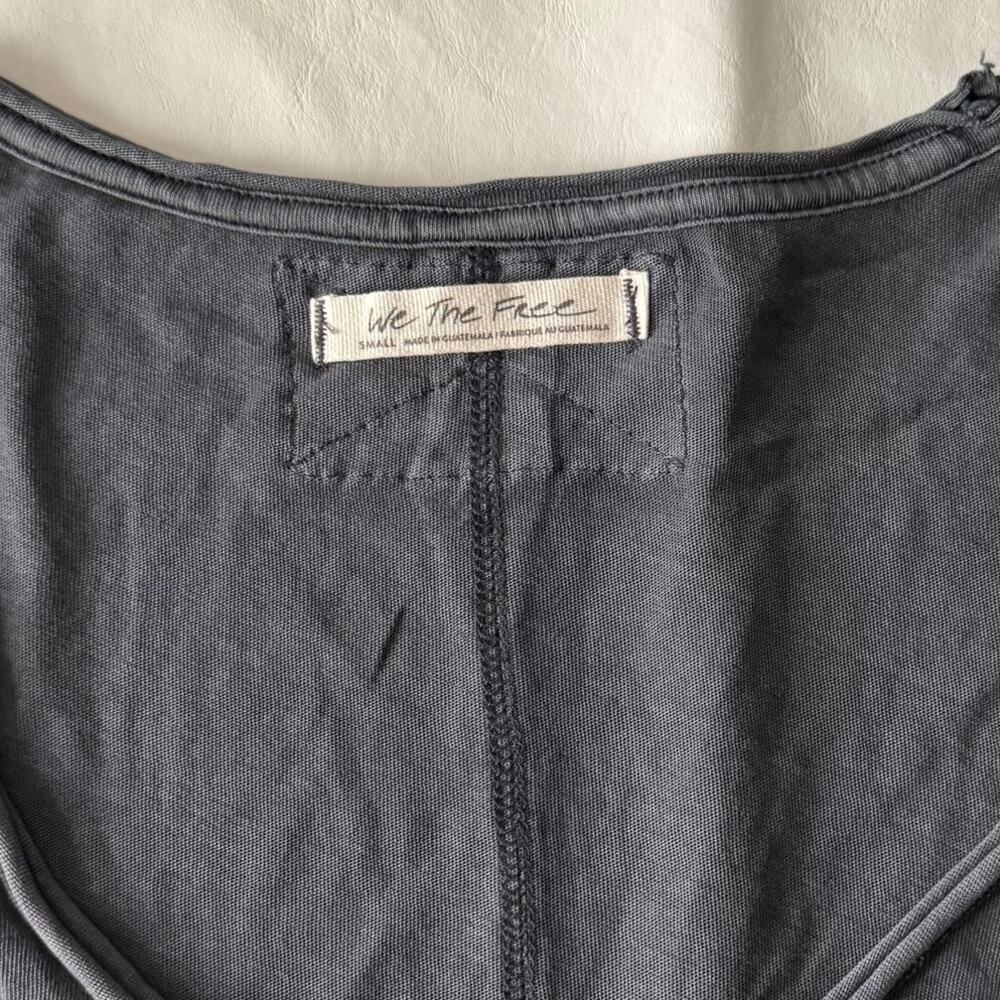 New Free People Dylan Tee in Charcoal Size S - Picture 5 of 9